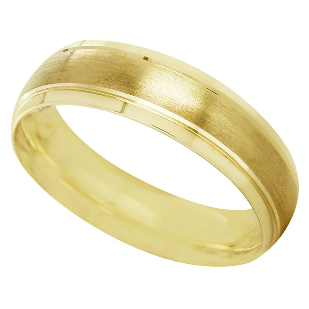 Anillo Argolla de Matrimonio Satinada Lisa Oro Amarillo 14k