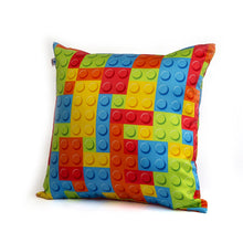 Cargar imagen en el visor de la galería, Cojín Niños Decorativo Estampado Lego Bloques